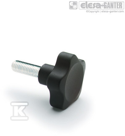 Solid knob VC.692/25 P-M6x10 - VC.692/25 P-M6X10